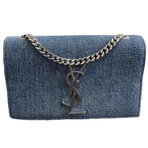 Authentic YSL Monogram Kate Denim Bag (Small)